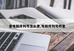 查电脑序列号怎么查,电脑序列号咋查